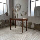 Walnut and marble bistro table 1890