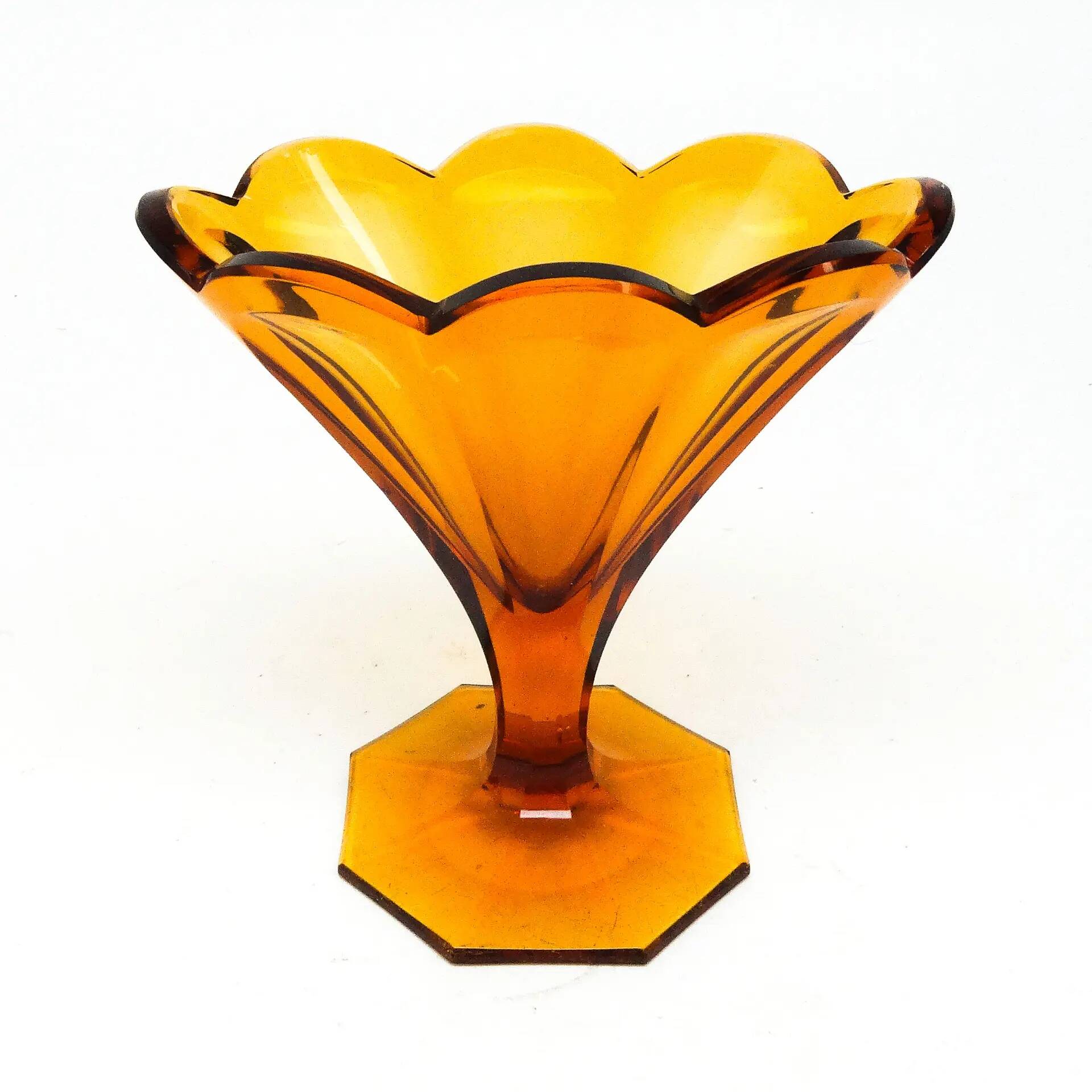 Art Deco vase, crystal, Moser, Czechoslovakia, 1930s