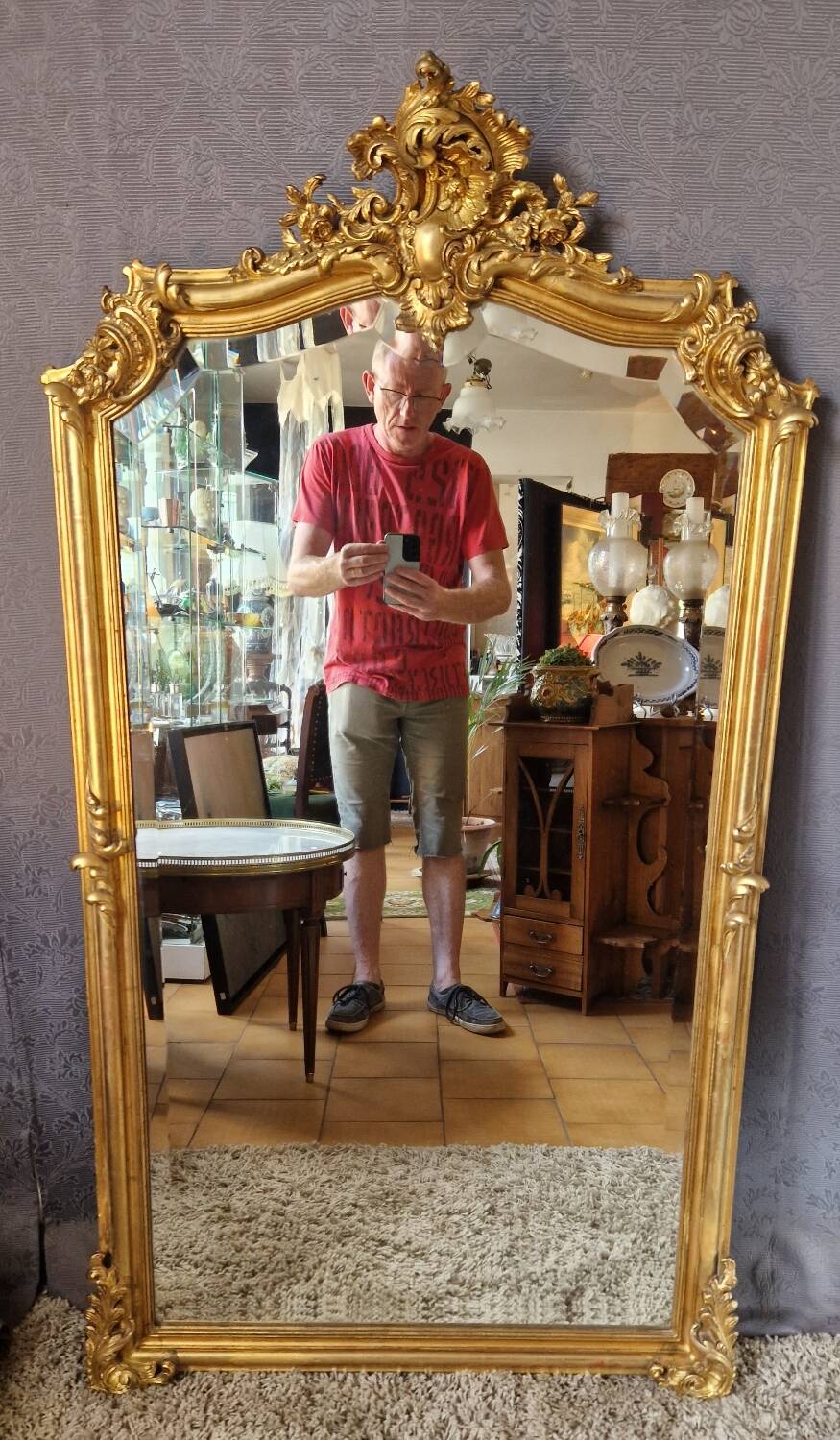 Golden Louis XV mirror