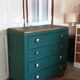 Art Deco green chest of drawers