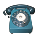 Telephone vintage rotary socotel s63 blue