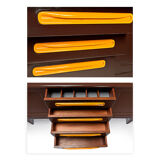 4-drawer, 2-drawer, 2-drawer, circa 1970 brown line
