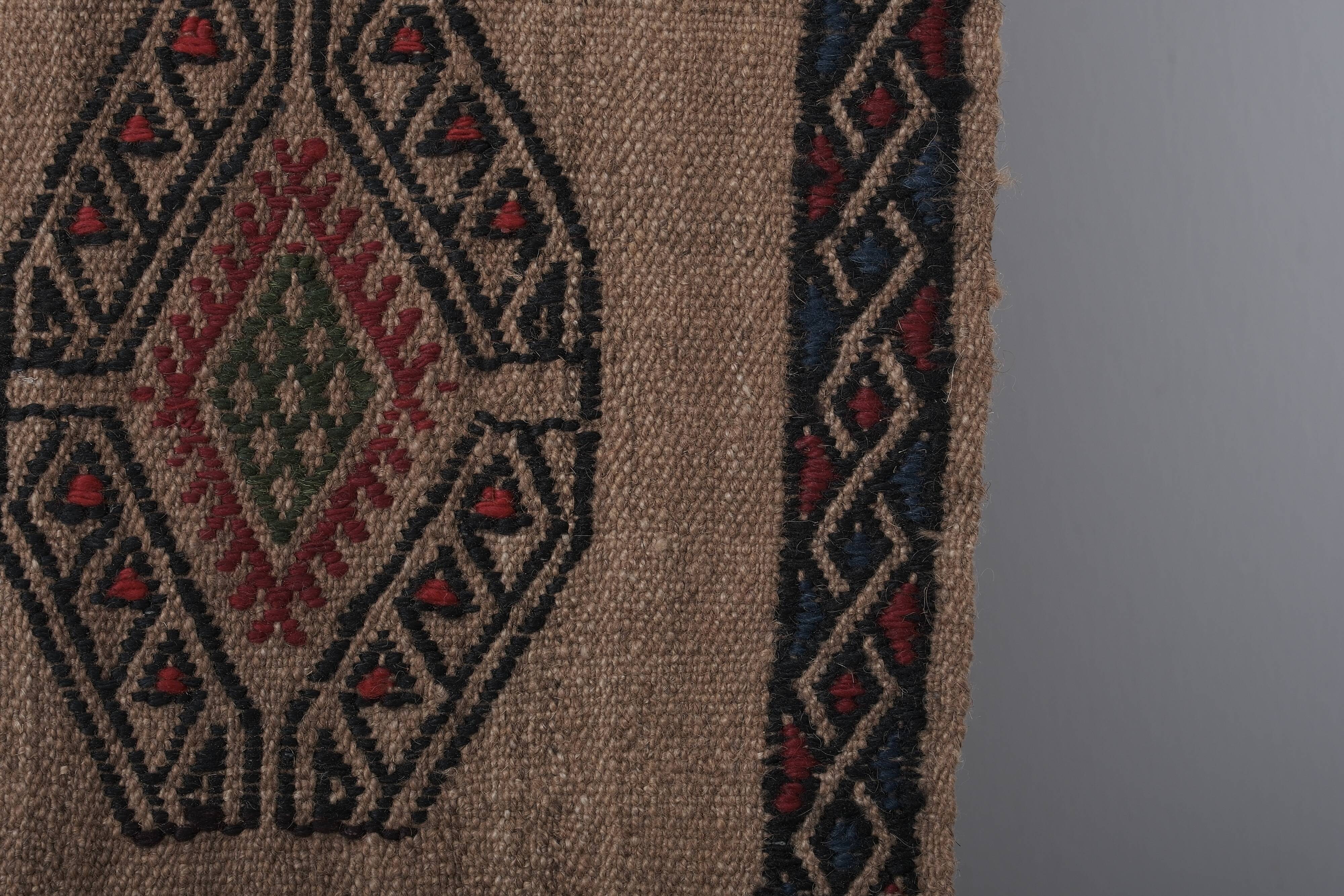 Vintage Turkish Oushak Rug Handwoven 42x402 cm