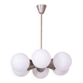 Mid-Century Chandelier in Chrome and Glass by Kamenický Šenov, Czech, 1960s