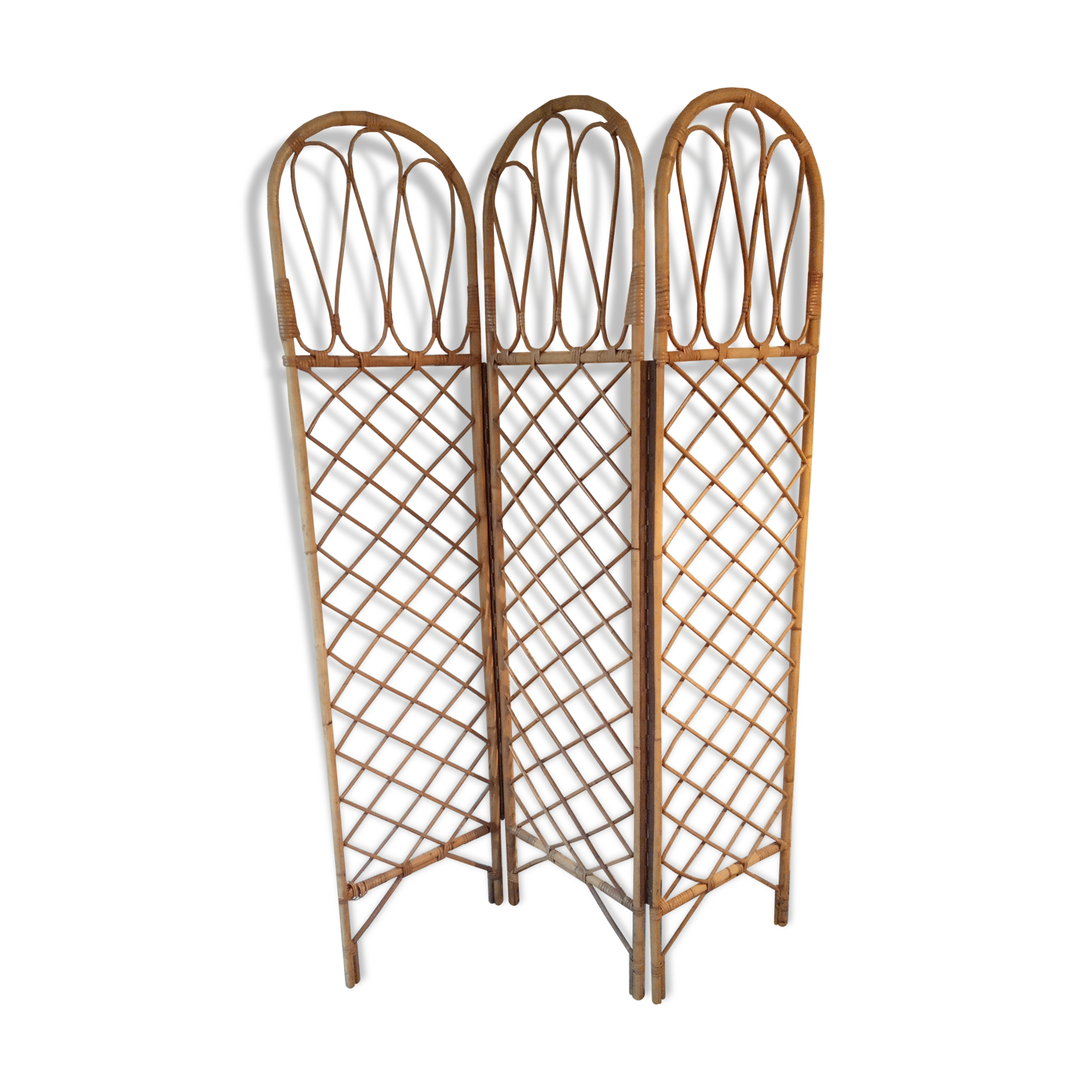 Vintage rattan screen