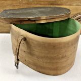 Old bent wood fur hat box