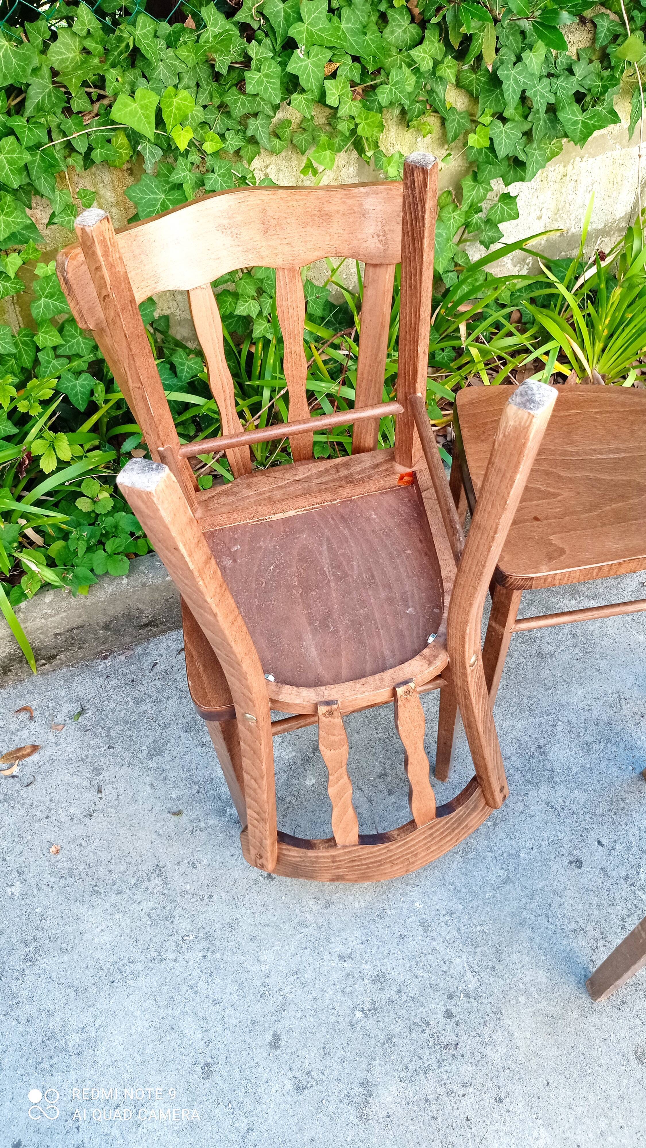 Set of four bistro chairs