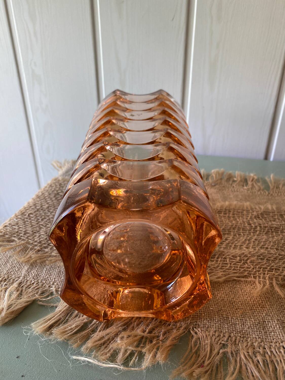 Heavy glass vase 70s