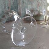 Set of four vintage French glasses for liquor