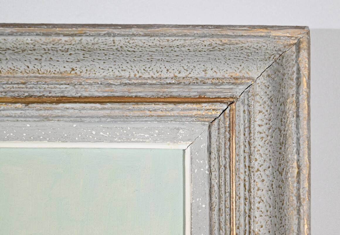 Oil Painting on Hardboard “Trawler and Tuna Boats”, signed G.Lhermitte – Mid 20th century