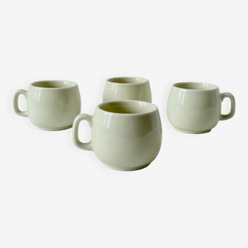 Tasses à café en céramique blanche