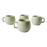 Tasses à café en céramique blanche