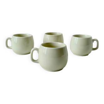 Tasses à café en céramique blanche