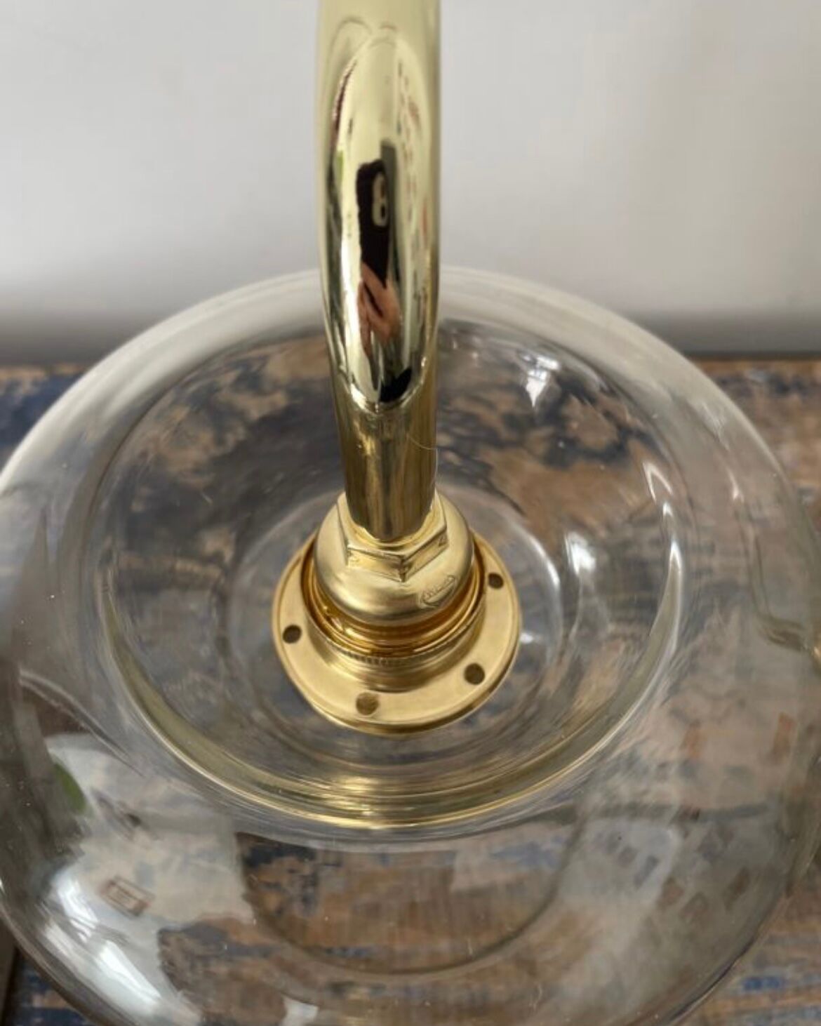 Pair of vintage smoked glass wall lights