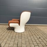 Joe Colombo Elda chair Longhi, Cognac leather in new condition!