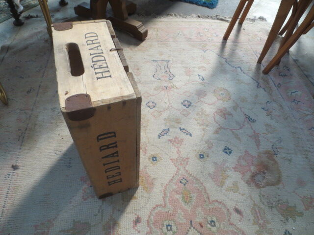 Ancienne caisse en bois et fer hediard