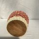 Dame jeanne bonbonne en plastique blanche et rouge dimension : hauteur -25 cm-
