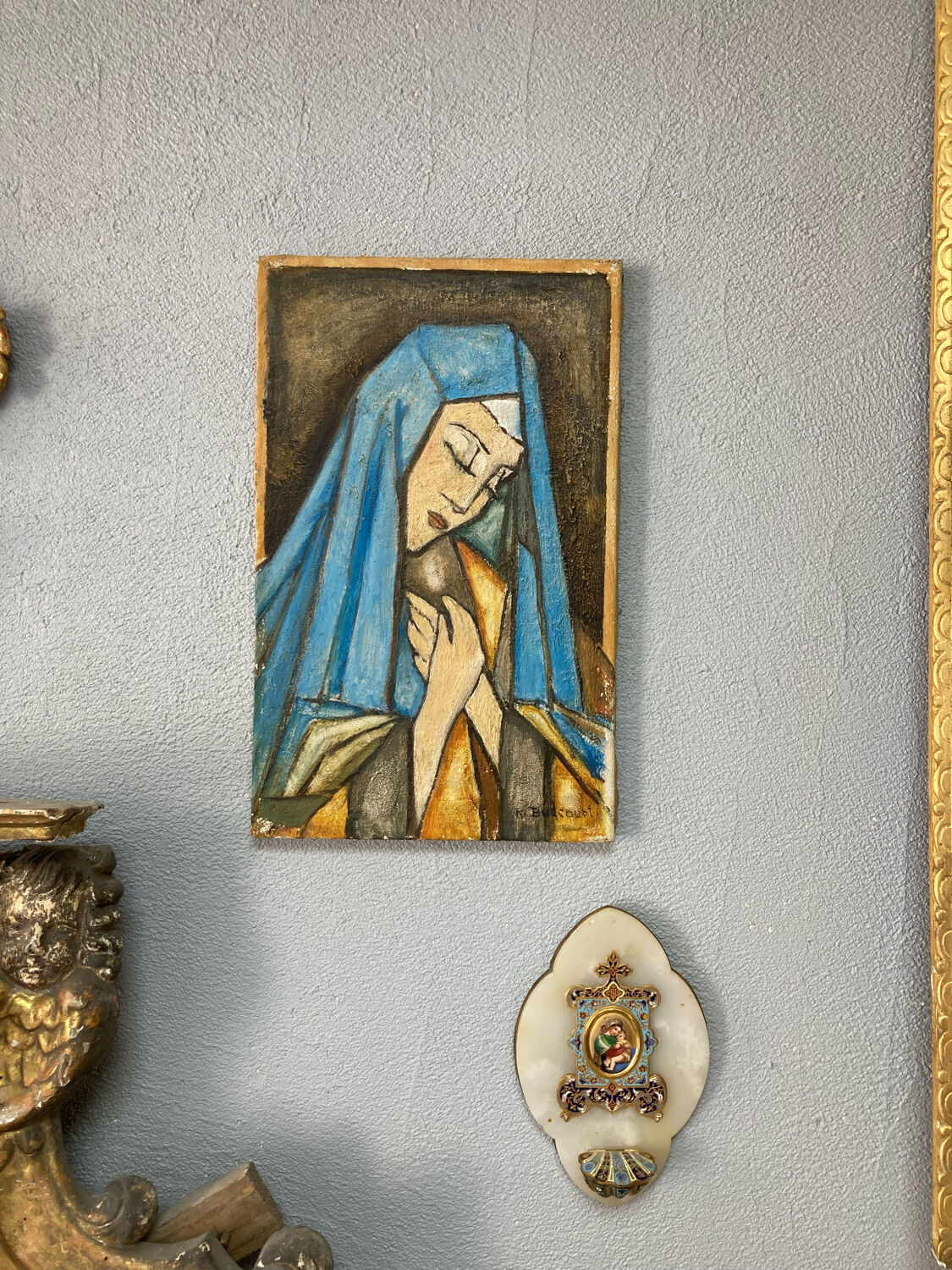 Oil on canvas of the Blessed Virgin