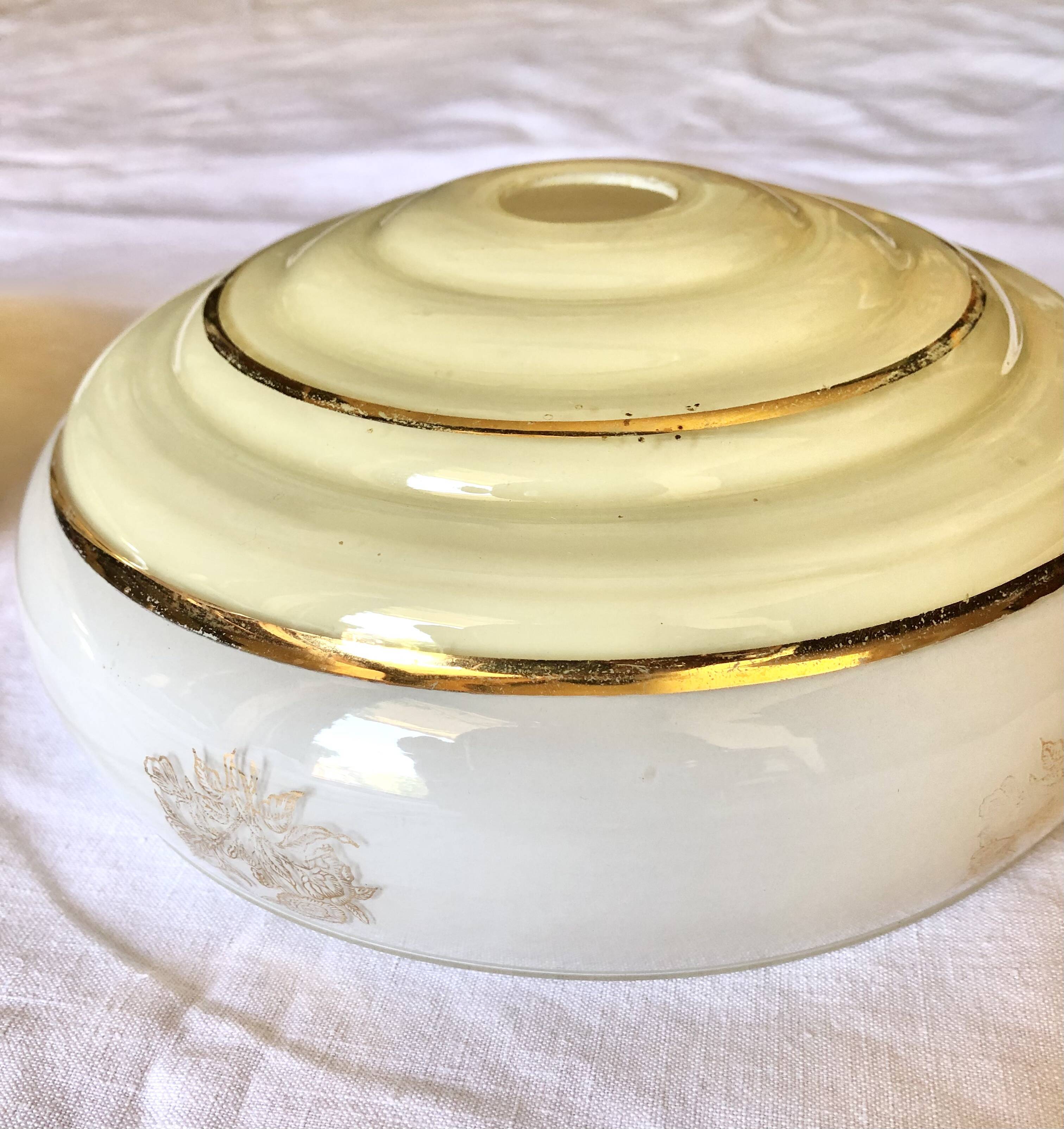 Set of 2 vintage glass lampshades