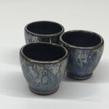 3 stoneware bowls, salted and flamed by Marcellus Aubry