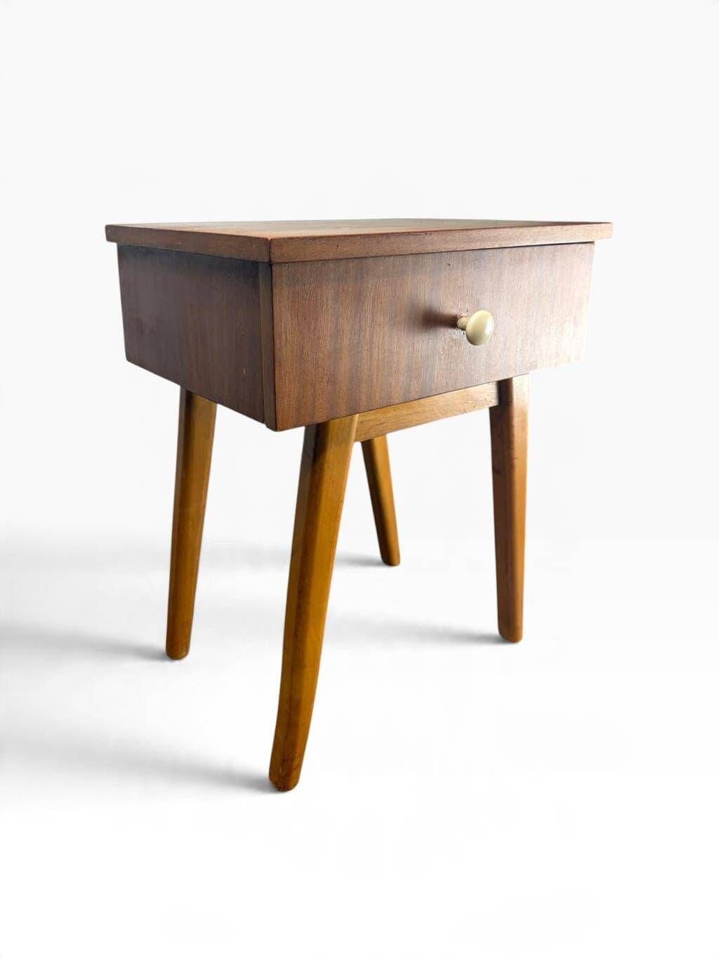 Mini bedside table/side table/small vintage wooden chest of drawers