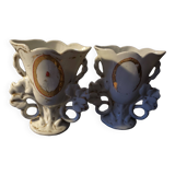 Paire vases d'église