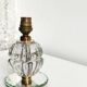 Lamp base in crystal, Avesn stone, brass and mirror.