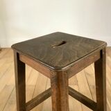1950s wooden workshop stool