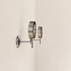 Pair of vintage chrome metal wall lights, France, 1970.