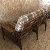Vintage Scandinavian 3-seater sofa bench