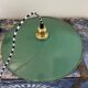 Vintage suspension in green enamelled sheet metal