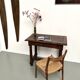 Small carved oak writing table, 19th century