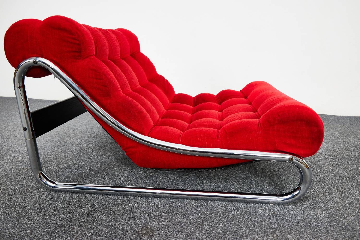 Fauteuil lounge vintage rouge Impala par Gillis Lundgren pour IKEA, Suède, 1970