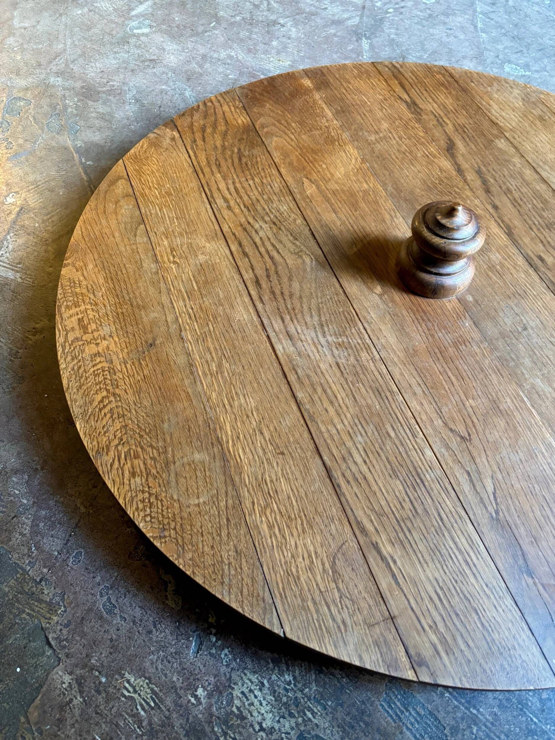 Cheese platter, rotating centrepiece in solid wood ⌀ 78 cm