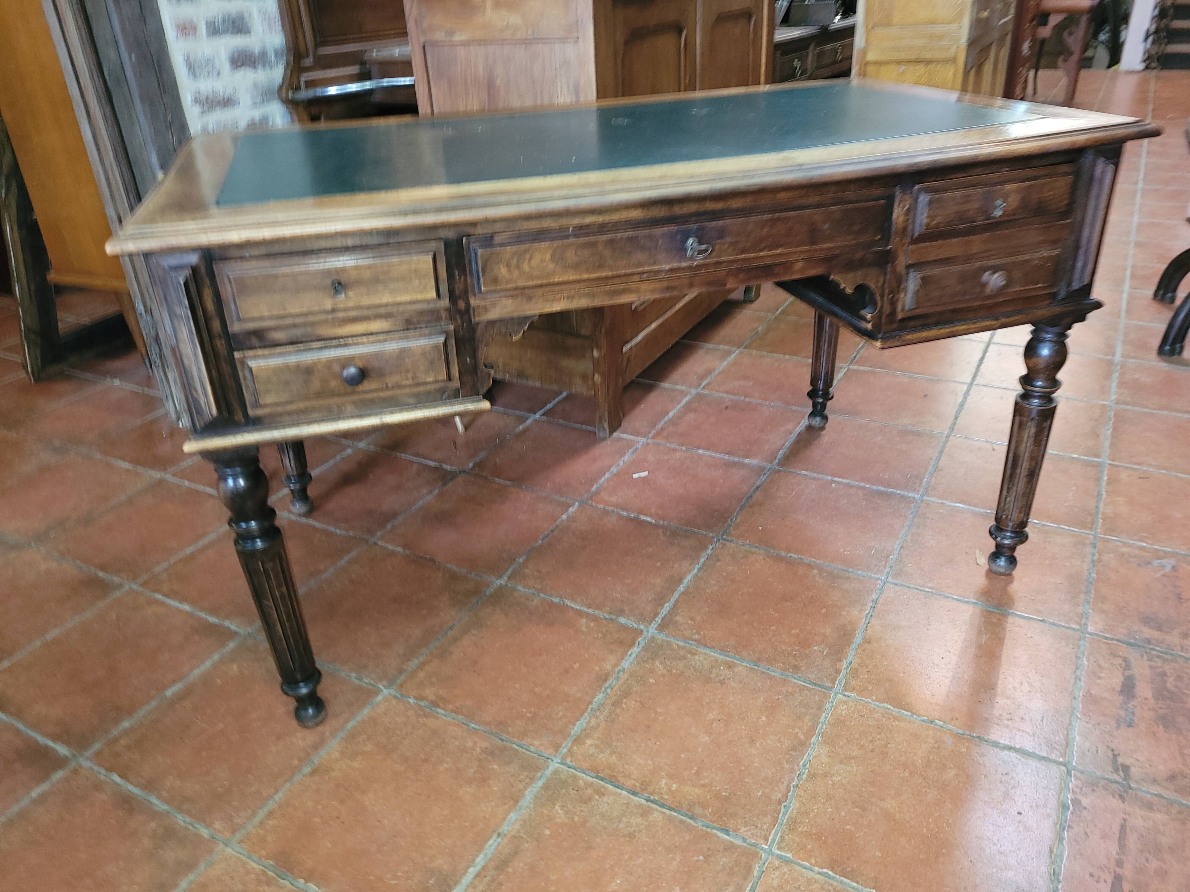 Old Louis Philippe style desk in walnut
