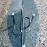 Metal and glass coffee table