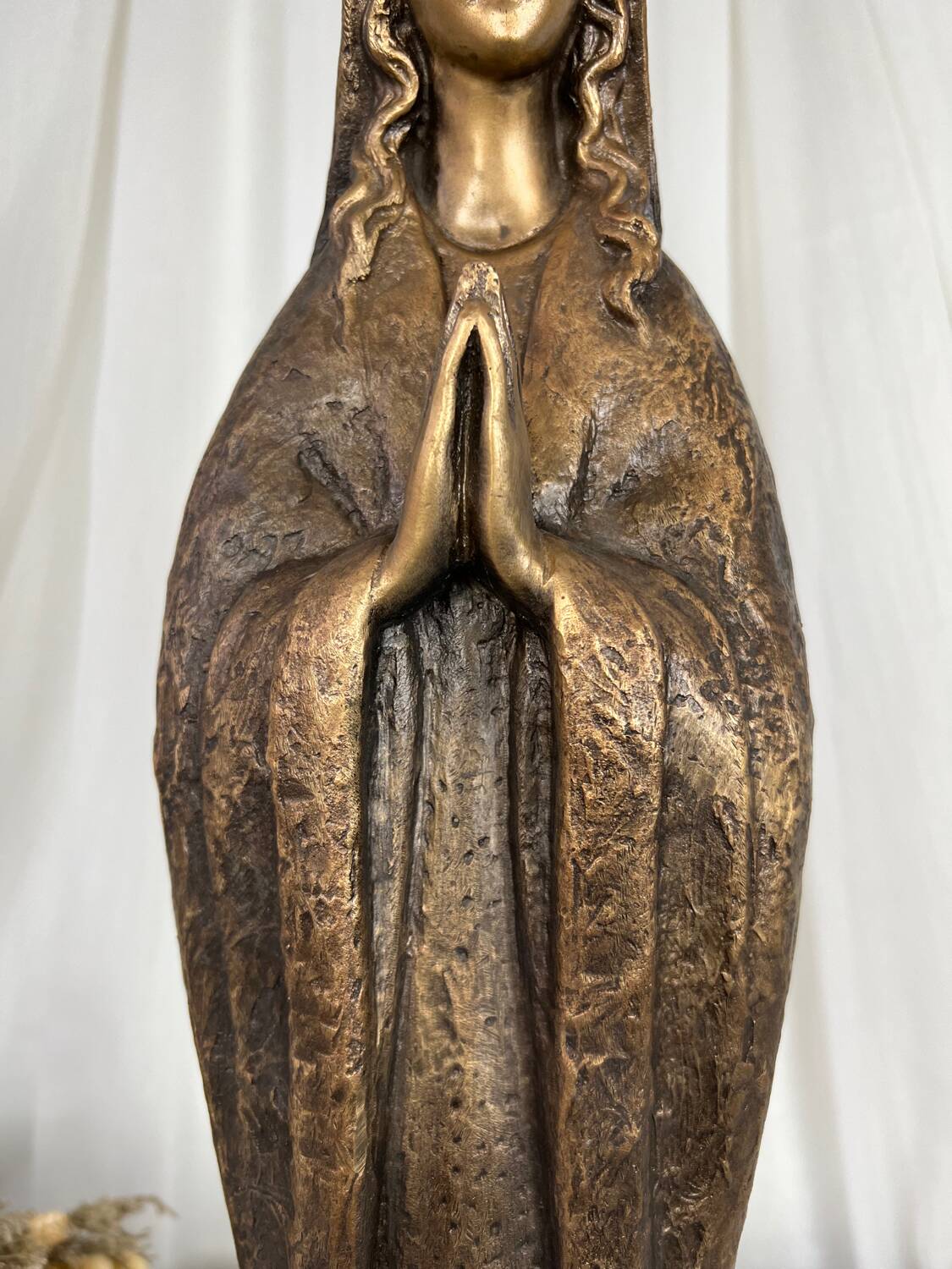 Virgin Mary bronze statue 75 cm