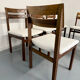 Lot de 6 chaises palissandre forme géométriques design italien 1960