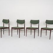 Ensemble de quatre chaises de salle à manger AWA en palissandre, Pays-Bas des années 1960