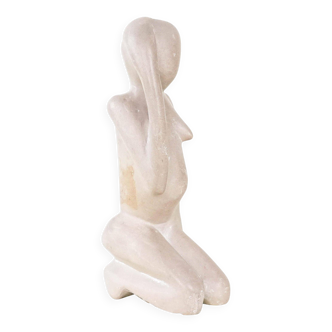 Stone sculpture of a female figure, modernist form, 1980s, produced in Denm