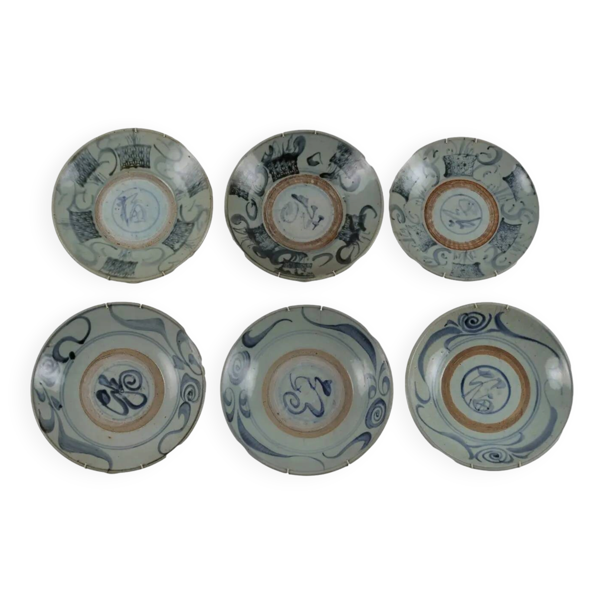 Group of 6 ceramic plates, China, 19th century
