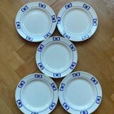 Blue butterfly patterned dinner plates