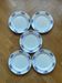 Assiettes plates décor papillon bleu