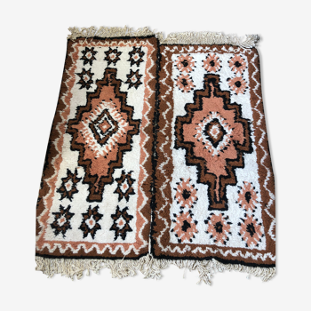 Set of two wool carpets, 147x58 cm