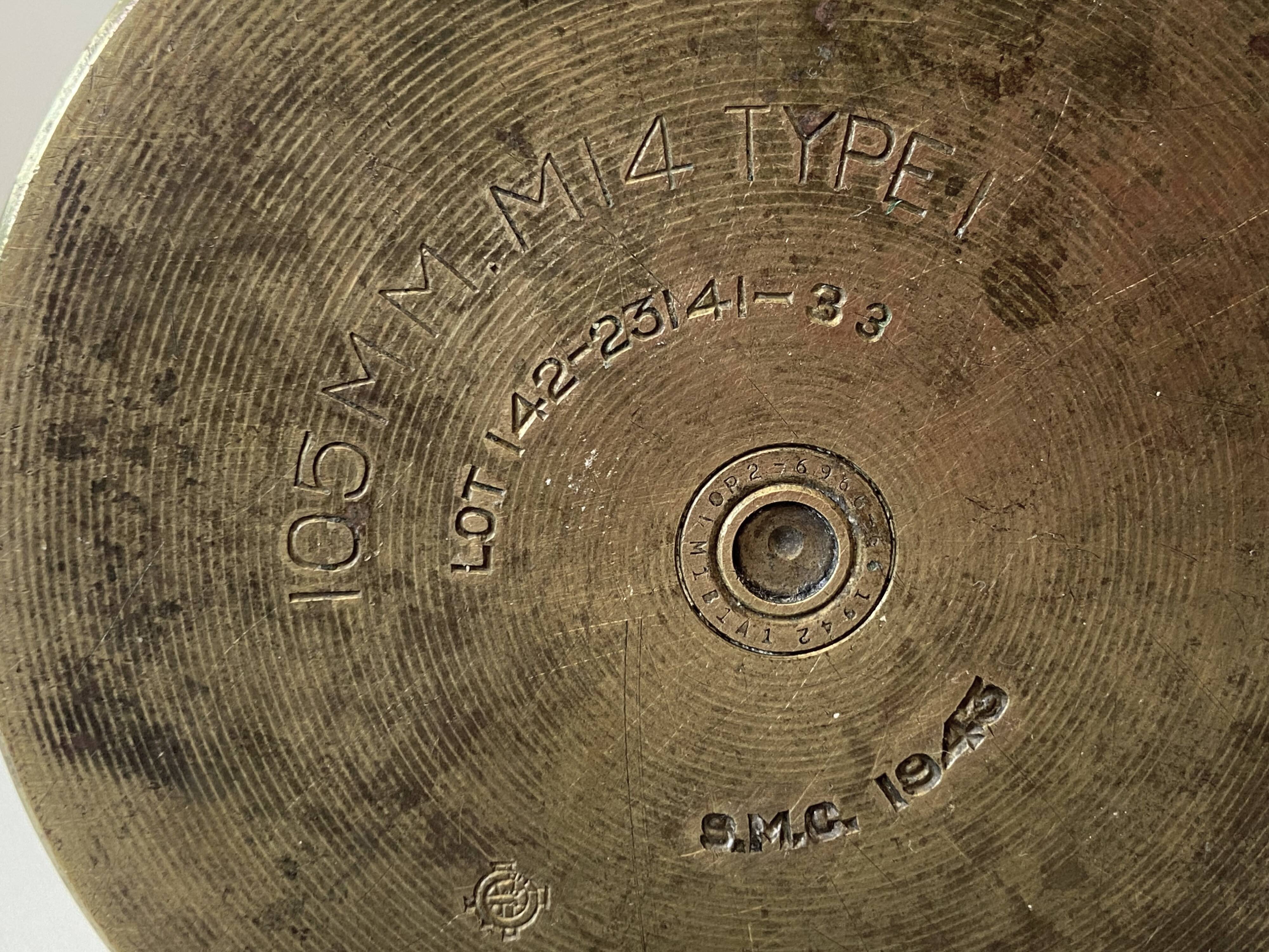 Trench War Craft Vase 1943 105 mm Shell Casing