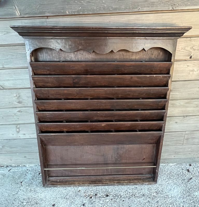 Antique wooden wall shelf