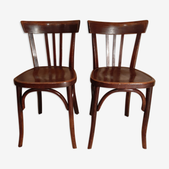 Set of 2 chairs bistro 40s Fischel Wissembourg