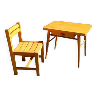 Baumann 60's children's chair and desk set