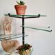 Retro metal and glass merchant shelf -