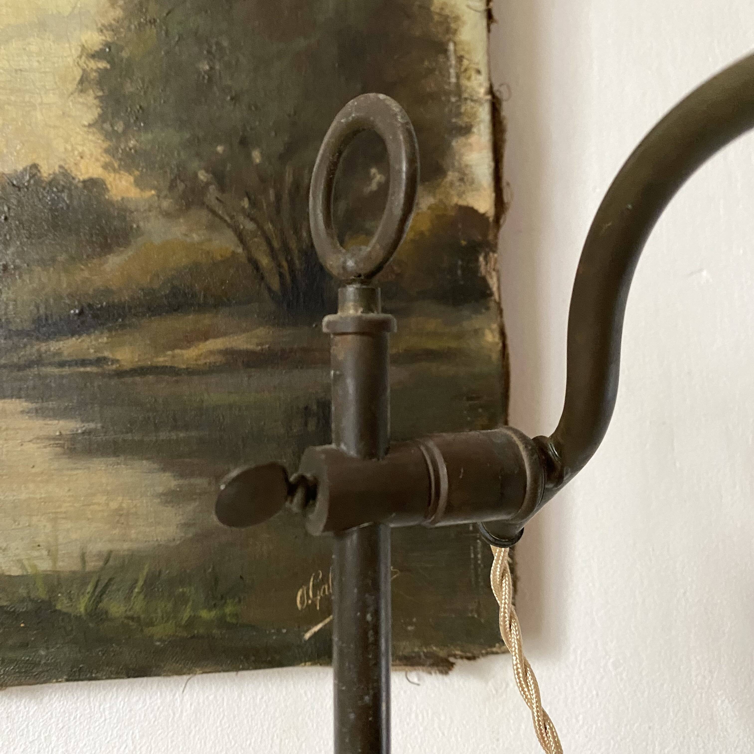 Jeweller's lamp, workshop lamp, glass paste shade